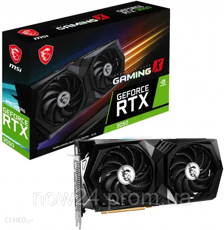 Відеокарти MSI GeForce RTX 3050 GAMING X 8G GGDR6