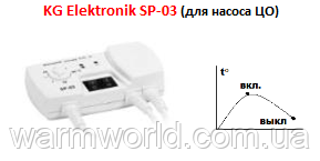 KG Elektronik Терморегулятор SP-03 для управління циркуляційним насосом ЦО