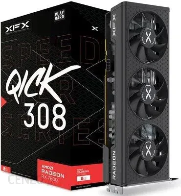 Відеокарти XFX Radeon RX 7600 Speedster QICK 308 Black Edition 8GB GDDR6 (RX76PQICKBY)