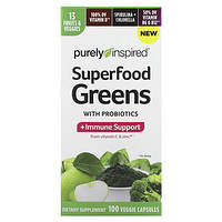 Purely Inspired, Зелень из суперфудов с пробиотиками, 100 растительных капсул Киев