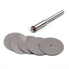 Круг відрізний тонкий пиляльний диск 32 мм 5 шт + 1 штанга для гавер-бормашинки мінідриля Dremel