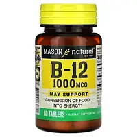 Mason Natural, Витамин B12, 1000 мкг, 60 таблеток в Украине