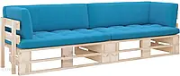 VidaXL Sofa 2-Os. Z Palet Z Poduszkami Impregnowane Drewno Sosnowe 3066677