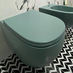Зелений підвісний унітаз Nic Design Pin Aloe matt