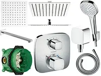 Hansgrohe Termostat + Rea 40cm 01800180+15708000+26425400+26457000