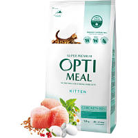 Сухой корм для кошек Optimeal для котят со вкусом курицы 1.5 кг (4820215369664) e