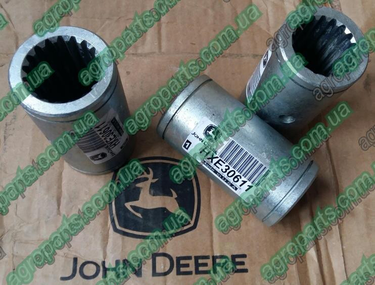 Муфта H165510 шліцева HXE30611 з'єдн. бортового редуктора Coupling 18шл H133230 JD з/ч Н165510 втулка Н133230, фото 1