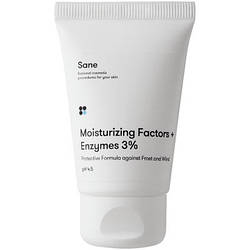 Крем для обличчя Sane Moisturizing Factors + Enzymes 3% Захисний від морозу та вітру Зі зволожувальним фактором 40 мл
