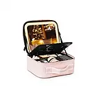 Портативна шкіряна косметичка з дзеркалом та підсвічуванням 26x23x11 см PINK Лучшая цена, фото 7