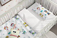 Детский комплект постельного белья Бязь Друзья щенки Для детей 1-3 лет Размер 105х140 см