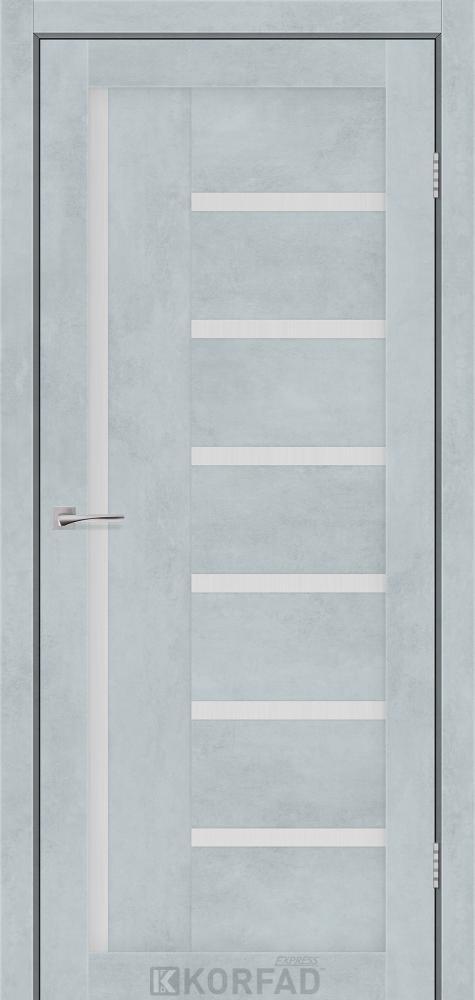 Двері міжкімнатні Korfad Express Helena - Цемент світлий (зі склом сатин), фото 1