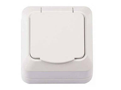Розетка електрична з кришкою OPERA 2018 (Білий) ТМ LUXEL FG