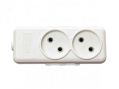 Колодка електрична 2-а AURA 7301 ТМ LUXEL FG