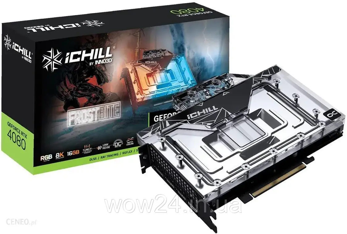 Відеокарта Inno3D GeForce RTX 4080 ICHILL FROSTBITE 16GB GDDR6X (C4080166XX1870FB)