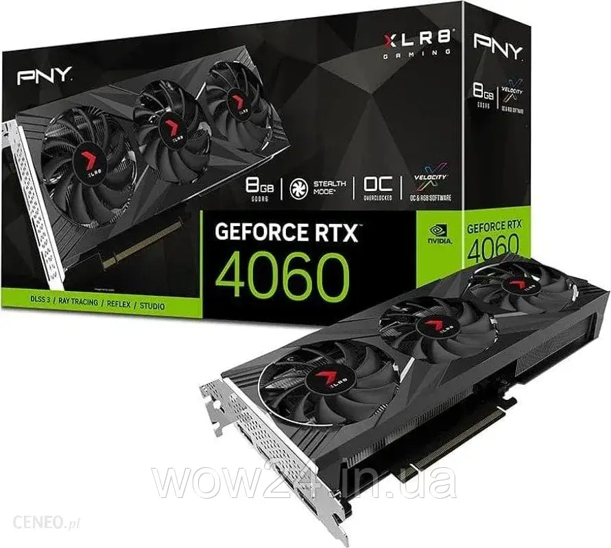 Відеокарта Pny GeForce RTX 4060 XLR8 Gaming Verto Epic-X RGB OC 8GB GDDR6 (VCG40608TFXXPB1O)