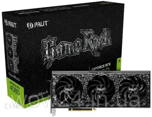 Відеокарта Palit GeForce RTX 4080 GameRock OmniBlack 16GB GDDR6X (NED4080019T21030Q)