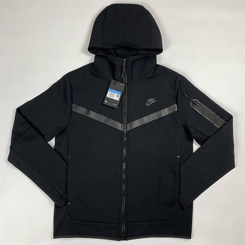 1:1 Мужская Кофта Nike Tech Fleece в Черном Цвете | Черное Худи Найк ...