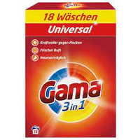 Стиральный порошок Gama 3в1 Universal на 18 стирок 1,08 кг