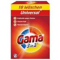 Пральний порошок Gama 3в1 Universal на 18 прань 1,08 кг