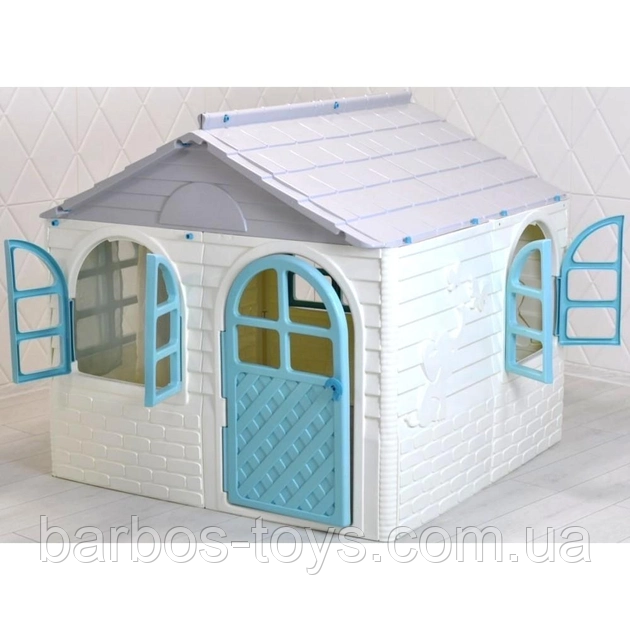 Будиночок дитячий пластиковий ігровий великий зі шторками 02550| 5, для малюків, фото 1