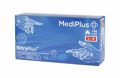 Рукавички нітрилові сині NitryPlus, р. L (50пар)