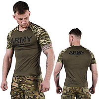 Армейская тактическая футболка пиксель, Мужская военная потоотводящая футболка Армия Украина, Футболка для ЗСУ