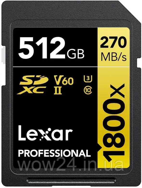 Карта пам'яті Karta Lexar Pro 1800x SDXC 512 GB UHS-II V60