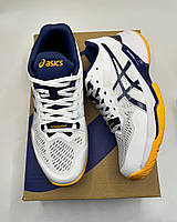 Eur40.5 Белые ASICS Sky Elite FF 2 Low White Deep Ocean мужские женские волейбольные кроссовки 40.5