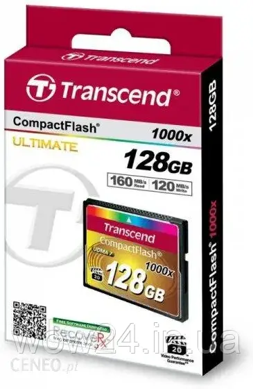 Карта пам'яті Transcend CompactFlash 128GB 1000x UDMA7 (TS128GCF1000)