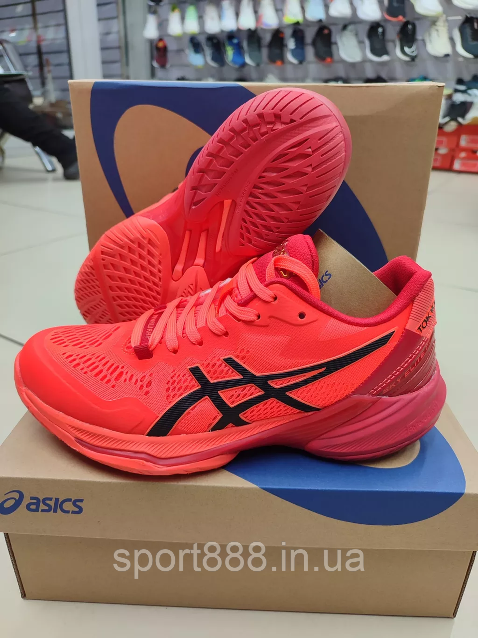 asics スカイエリート FF2 TOKYO 限定モデル ASICS Sky Elite FF2 Tokyo Low Red/Black мужские волейбольные