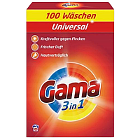 Пральний порошок Gama 3в1 Universal на 100 прань 6 кг