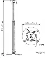 Vogels Vogel`S Ppc 2585 Beamer Ceilling Mount Silver 850-1350 Mm Up To25Kg