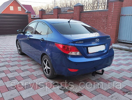 Фаркоп Hyundai Accent 2011-2017 (Хендай Акцент) польский,гак на болтах, фото 1
