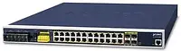 Комутатор Planet Switch Igs-6325-24P4S (24X 1Gb Base-T Poe, 4X Sfp, Zarządzalny L3, Przemysłowy)