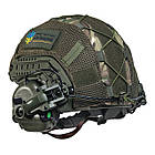 Шолом тактичний Fast Helmet NIJ IIIA + Навушники Earmor M31 MOD3 з чебурашкою + кавер, фото 8
