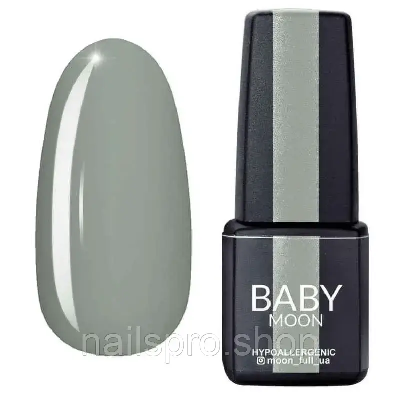 ГЕЛЬ-ЛАК BABY MOON COLD OCEAN 012 ОЛИВКОВИЙ СІРИЙ. 6 МЛ, фото 1