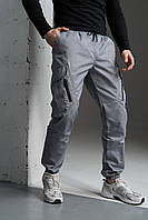 Мужские весенние штаны карго с карманами "Storm" серые модные спортивные брюки-карго высокого качества LOV