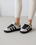 Жіночі кросівки Adidas Campus PRM Light Gray Black, фото 7