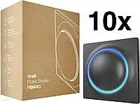 Fibaro Walli Roller Shutter Z-Wave 10Szt. Czarny (FGWREU1118PACK)