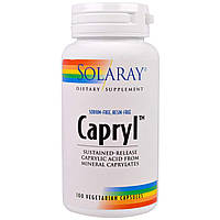 Каприловая кислота Solaray постепенное высвобождение 100 капсул (19898) ON, код: 1535596