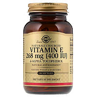 Витамин Е (d-альфа-токоферол) Vitamin E Solgar натуральный 268 мг (400 МЕ) 100 гелевых капсул ON, код: 7826950
