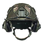 Шолом тактичний Fast Helmet NIJ IIIA + Навушники Earmor M31 MOD3 з чебурашкою + кавер, фото 7