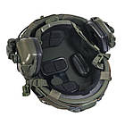 Шолом тактичний Fast Helmet NIJ IIIA + Навушники Earmor M31 MOD3 з чебурашкою + кавер, фото 4