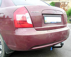Фаркоп Hyundai Accent MC 2006-2011 (Хендай Акцент) без підрізу бампера, фото 3