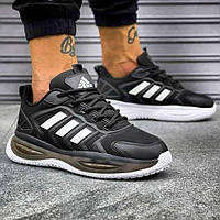 Легкі дихаючі кросівки чоловічі Adidas RUNNING DURAMO 10 чорні сітка розмір 40 - 44