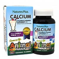 Микроэлемент Кальций Nature's Plus Animal Parade Calcium (sugar free) 90 Chewable Tabs Vanill ON, код: 7518060