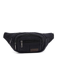 Мужская сумка на пояс текстильная черная Monsen C1HSSA0547bl-black
