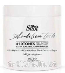 Shot Ambition Black Tech Bleaching Powder Освітлюючий чорний порошок 10 тонів