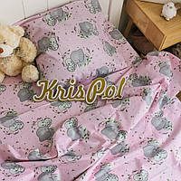 Детское постельное белье Малютка KrisPol, бязь Lux 10125 "Слоники"