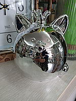 Копилка "Кот с короной" SILVER